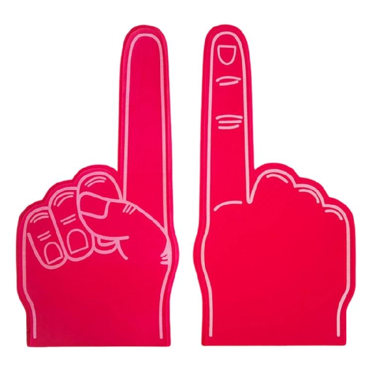 2 Count Oversized Sport Fan Hand Gloves Cheer Accessories With Wide Grip For Concerts And Competitions