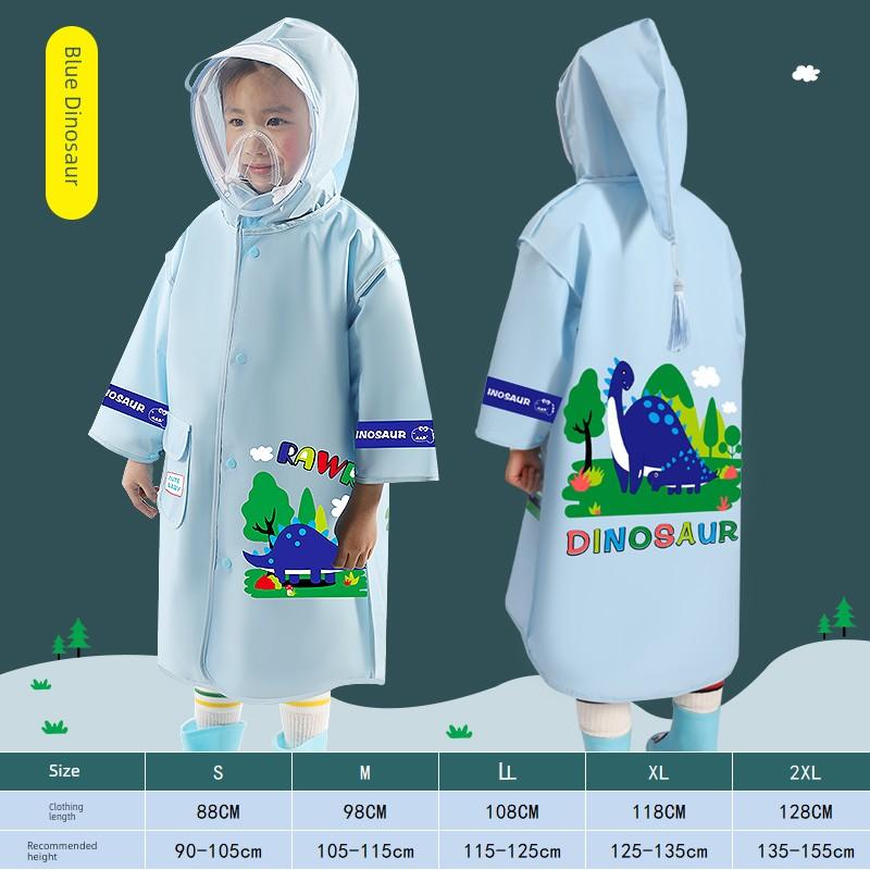 Children's Raincoat for Boys and Girls, Kindergarten School Rainwear, Transparent Cute Poncho-Style Raincoat for Toddlers and Students