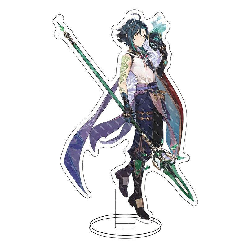 Barbatos Genshin Impact Keqing Barbara Acrylic Figure Stand Decoration Display