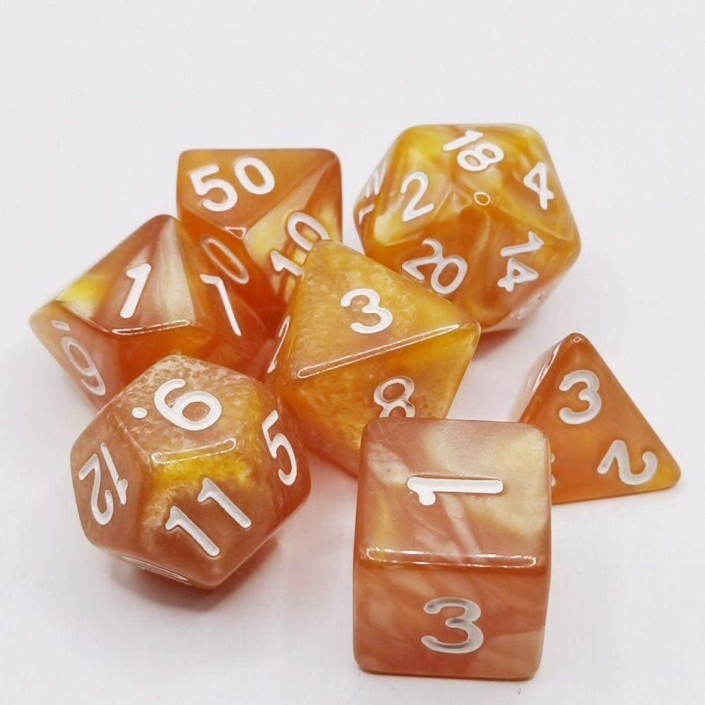 7Pcs/set 7-Die DND Dice Multifacetado Jogo de Mesa D4 D6 D8 D10 D12 D20 Jogo de Dados Jogo de Festa Acrílico Poliédrico Dados TRPG DND