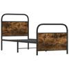 Bed Frame Without Mattress 80 X 200 Cm Smoked Oak Wood Material