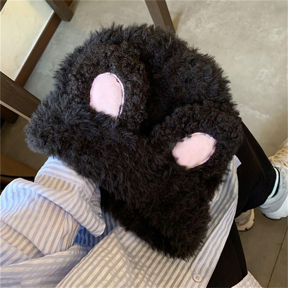 Rabbit Ears Beanie Hat Winter Warm Bonnet Caps Fashion Plush Hat  Outdoor