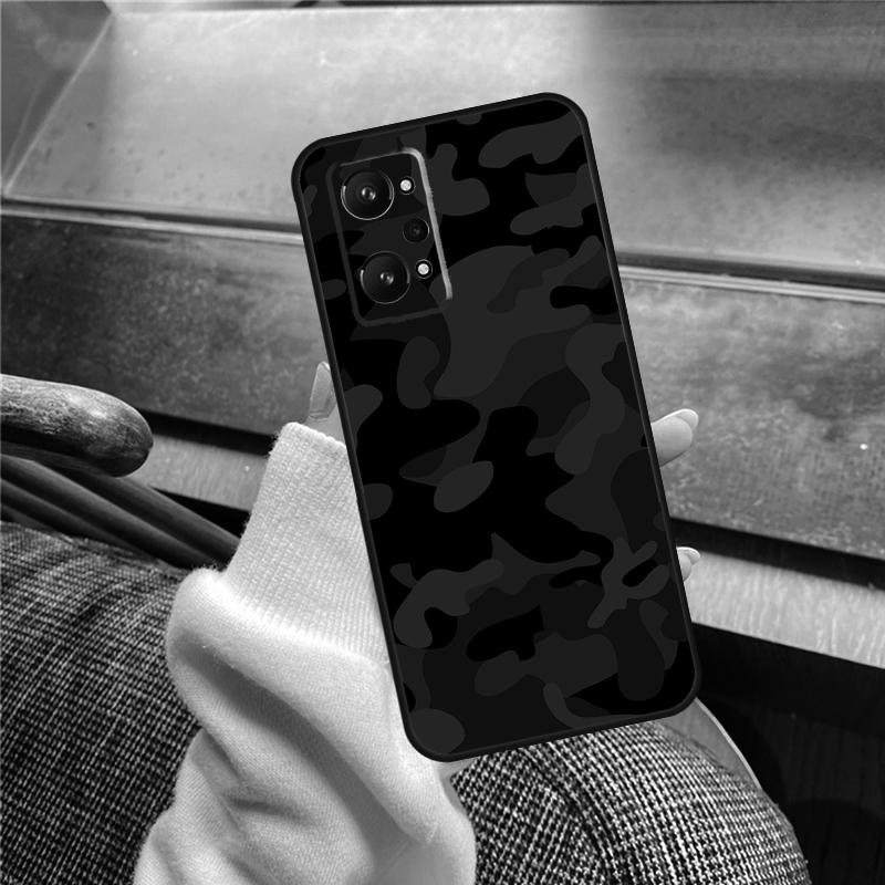 Green Camouflage Case For Realme 11 12 13 14 Pro Plus C53 C55 C51 C25 C63 C61 C65 C67 C71 C75 GT6 GT7 15 Pro