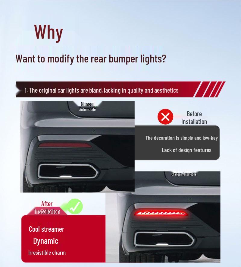 LED Brake & Turn Signals for 2026 Changan Eado Rear Bumper Retrofitting