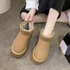 New Winter Women Short Plush Warm Snow Boots Casual Shoes Suede Fur Chelsea Ankle Boots Flats Platform Ladies Shoes Botas