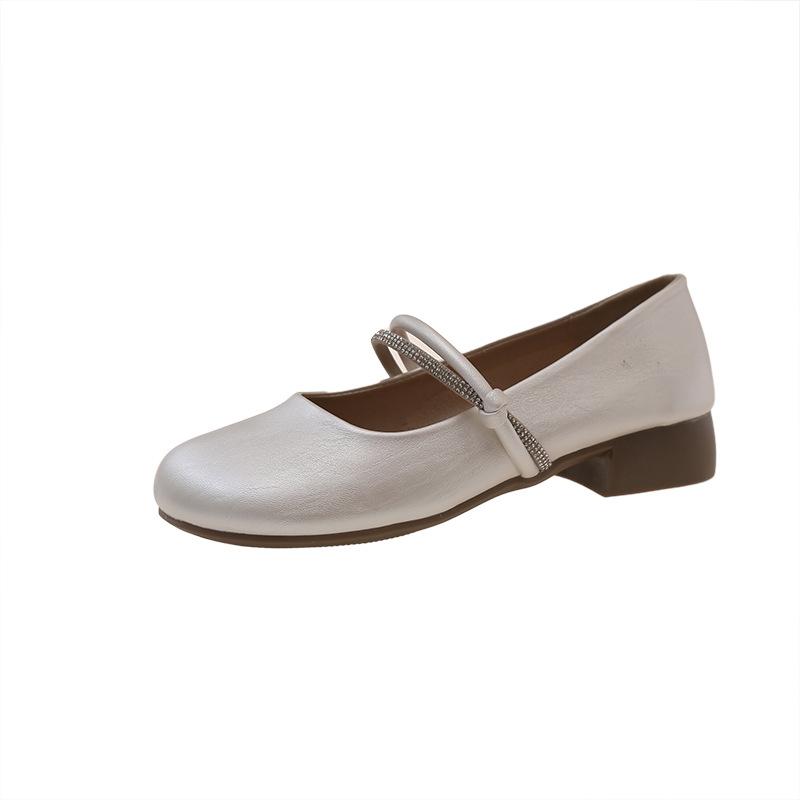 Mary Jane shoes slope heel single shoes 2025 new summer fairy gentle wind evening shoes with skirt small leather shoes