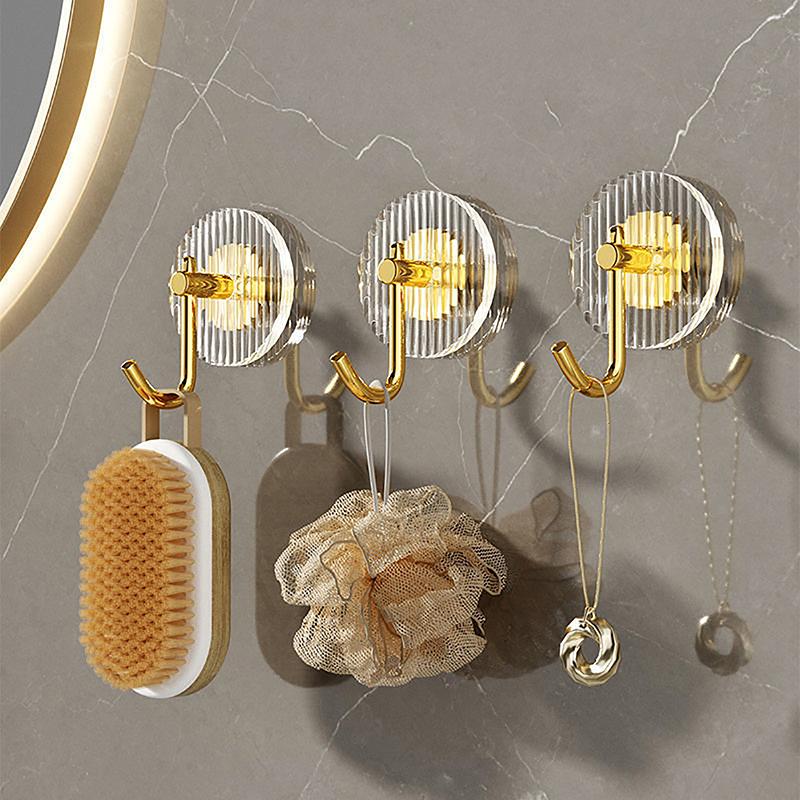 Acrylic Tranparent Multifunction Wall Hook Key Cloth Organizer Hanger Bathroom Robe Towel Rack Kitchen Hardware Hooks