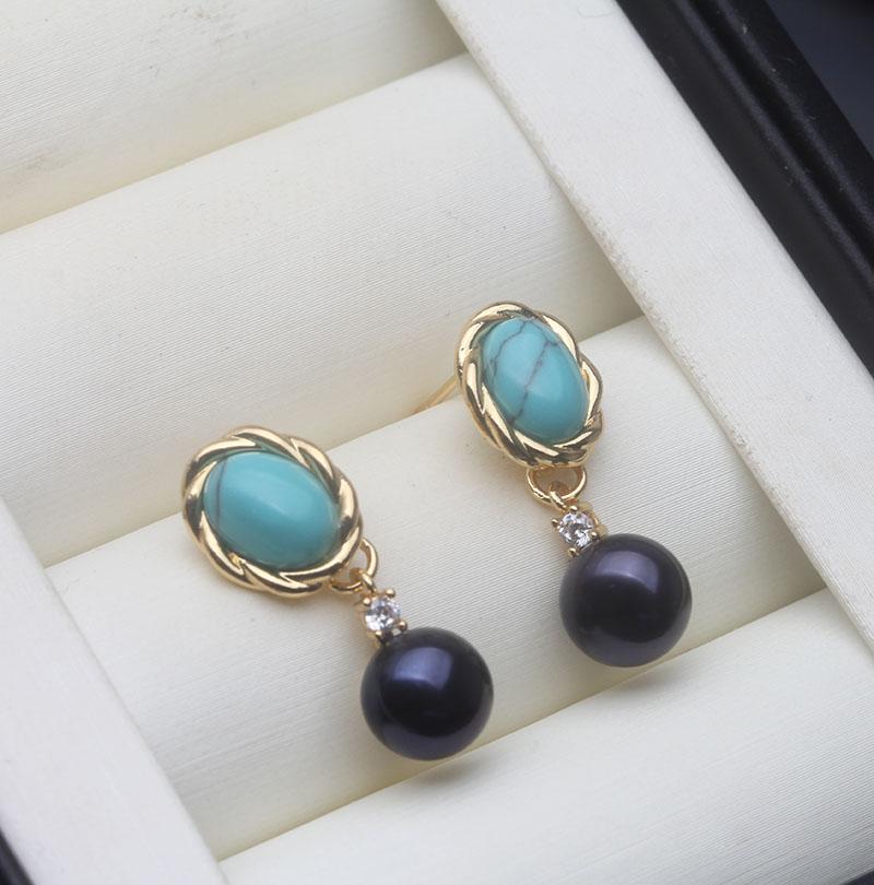 Real Natural White 925 Silver Pearl Earrings,Wedding Freshwater Pearl Earring Wife Mother Birthday Gift Drop Shipping