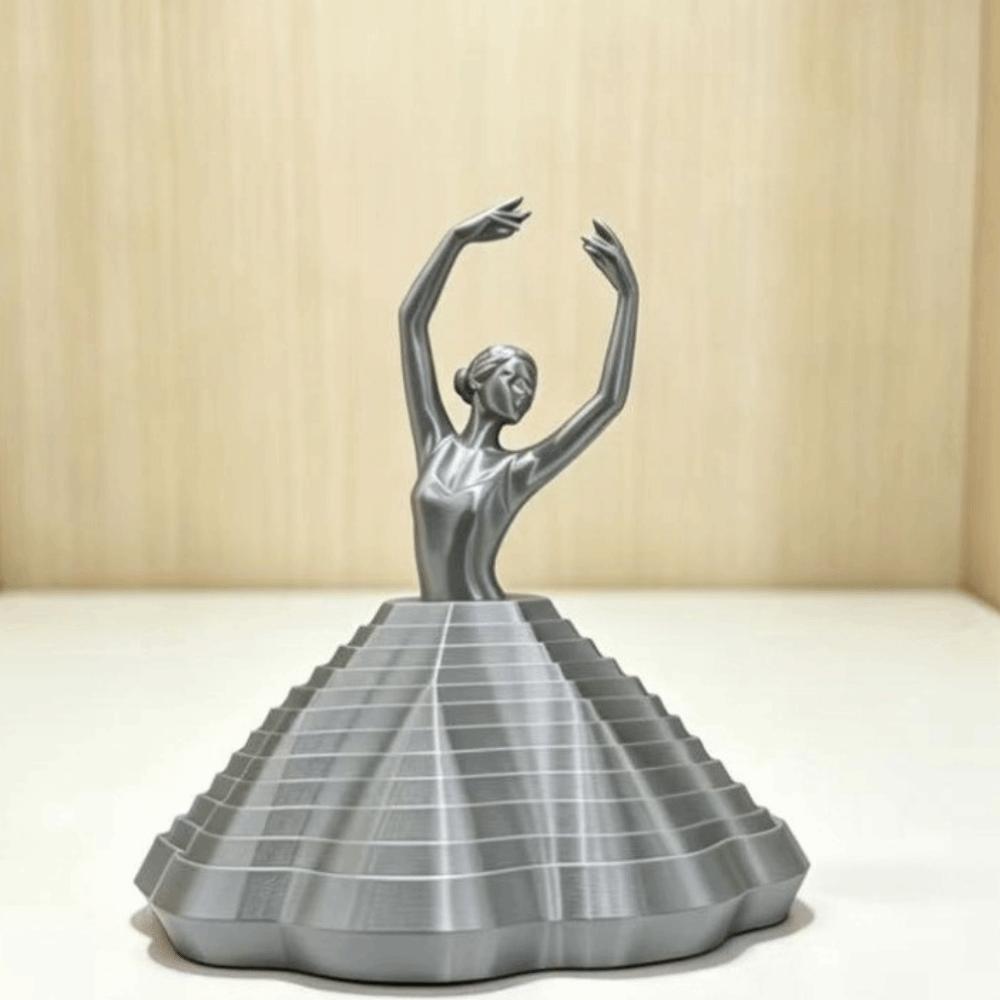 PLA Plastic Spinning Girl Statue Handicrafts Rotating Ballet Ornaments Living Room Party Decor