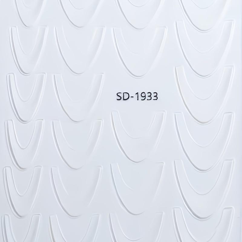 

Nail Stickers - Self-Adhesive & Wave Nail Art Decals with Gradient Design, Irregular Shape Nail Decorations for DIY Manicures, Nail Accessories білий