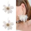 Holiday Wind Fairy Fabric Flower Earrings Mori Earrings Female Fashion Temperament Fresh Earrings.