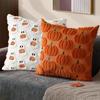 2Pcs Halloween Decoration Throw Pillow Cover Pumpkin Ghost Quilting Plush Autumn Thanksgiving Harvest Home Living Room Decor