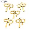 100 Pcs Bow Charms for Jewelry Making DIY Accessories Bowknot Keychain Charms Alloy Bow Shape Charms for Earrings Necklaces Bracelets Crafting
