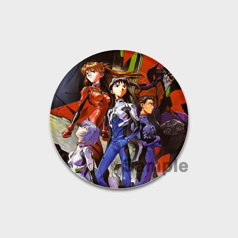 58MM Classic Anime EVA Brooch Cartoon Lapel Pins Accessories for Clothes Hat Backpack Decoration Cute 58mm Round Badges Pin Aesthetic