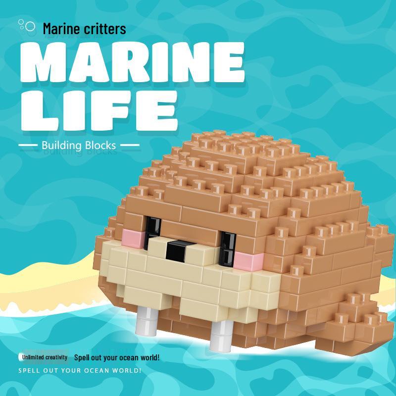 Ocean Creatures Educational Building Blocks Series – LEGO Compatible Micro-Blocks Set
