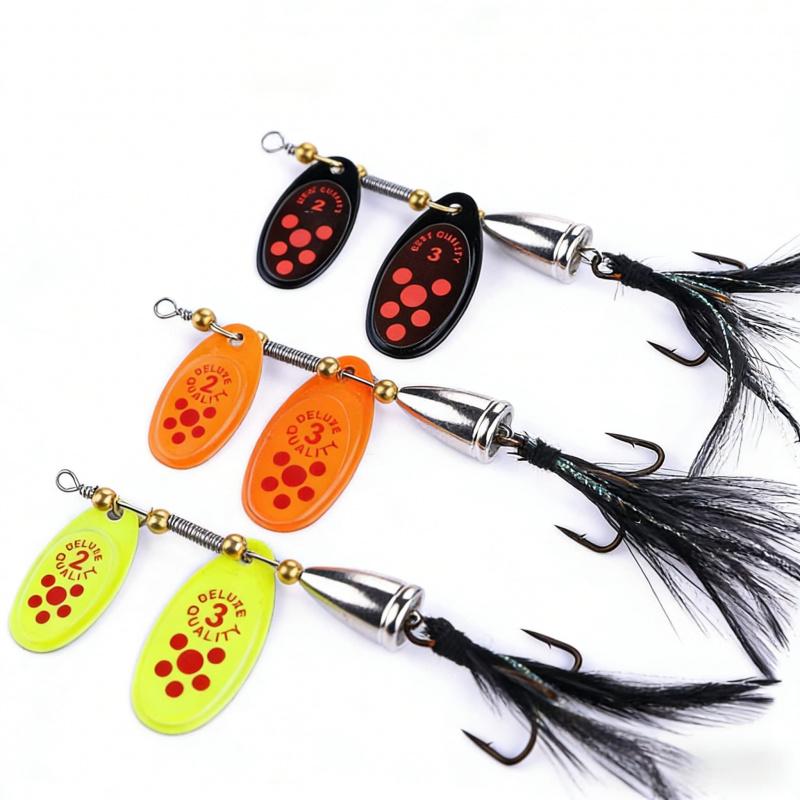 6.5CMRotating Sequin Feather Hook Lure13GBionic artificial bait, specialized equipment for freshwater and saltwater fishing with