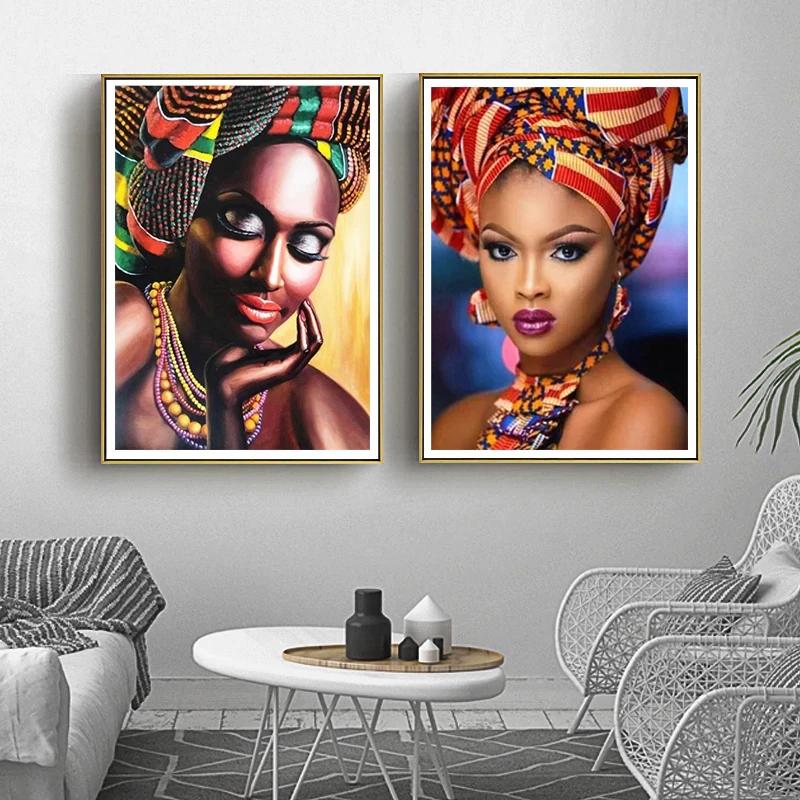 5D-Diamant-Stickerei, Porträt, Diy-Diamant-Gemälde, südafrikanisches Mädchen, komplett, rund, quadratisch, Diamant, Heimdekoration, Strass-Bild