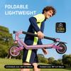 E-Scooter (6-12 Y), 6.5" Foldable Kids Scooter with Front & Rear Spring Suspension, Max Speed 16 Km/h, Range 10-12 Km, Suitable for Girls & Boys