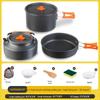 OEING Outdoor Camping Cookware Set with Teapot