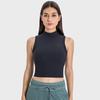 Original Fitness Yoga Wear Tops Women's Quick-Drying Slim Fit Fashion Tape Pilates Training Wear Turtleneck Sleeveless Vest