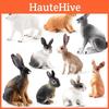 Lifelike Pvc Rabbit Figurine Collection Various Colors Ideal For Home Decor And Cakes