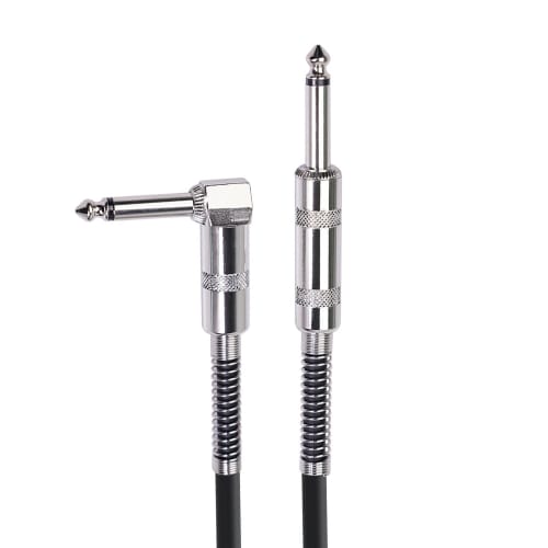 6.35mm to 6.35mm Mono Cable, Standard Plug, Male to Male, for Connecting Mixers, Guitars, Amplifiers, Speakers, etc. (3M)