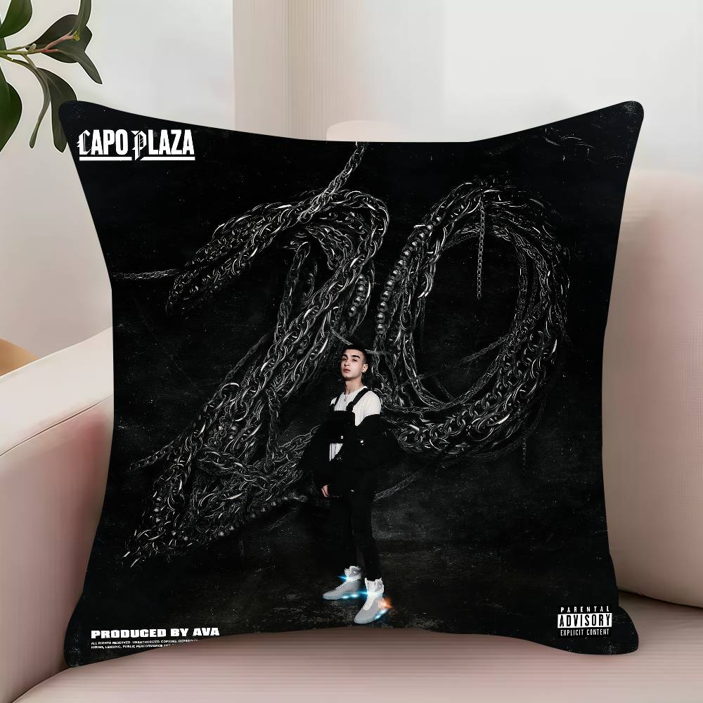 

C-Capo Plaza Hustle Mixtape Vol. 2 Pillow Case Decor Protective Covers Comfortable soft for Sofa Living Room Home office 12x12Inch