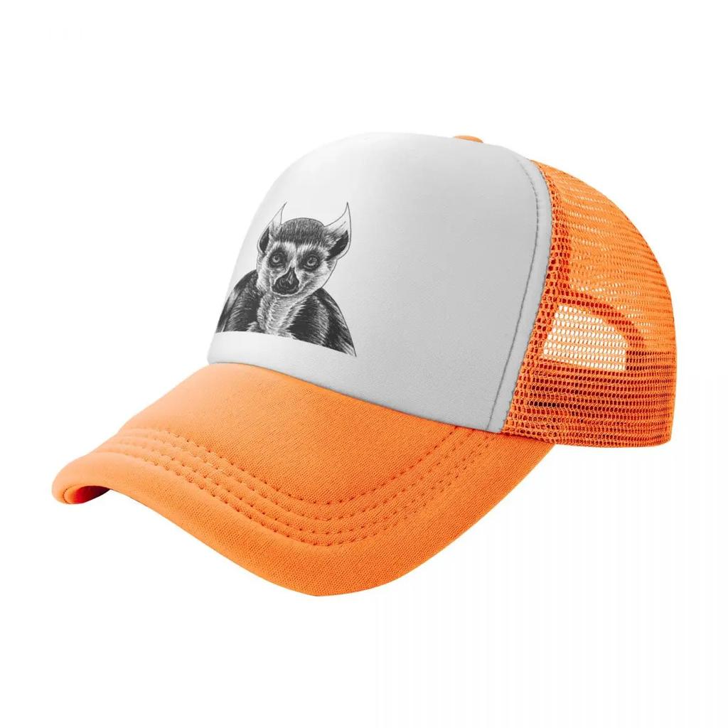 Ring Tailed Lemur  Ink Illustration Baseball Cap Beach Outing Sailor Cap for Men Hat Baseball Cap Kids Hat Mens Tennis Womens