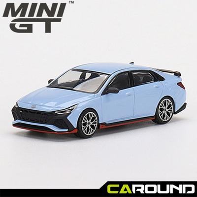 MINI GT (404) 1:64 Hyundai Elantra N (Avante N) Modellino in Metallo pressofuso - Blu Performance (LHD)