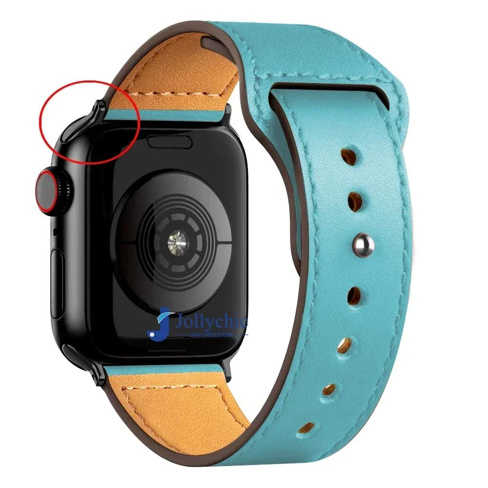 Watchband Leather Strap for Apple Watch Band 44mm 45mm 41mm 40mm 42mm 38mm 49mm 45 Mm Correa Bracelet IWatch Series 8 Ultra 3 6 SE 7 Strap