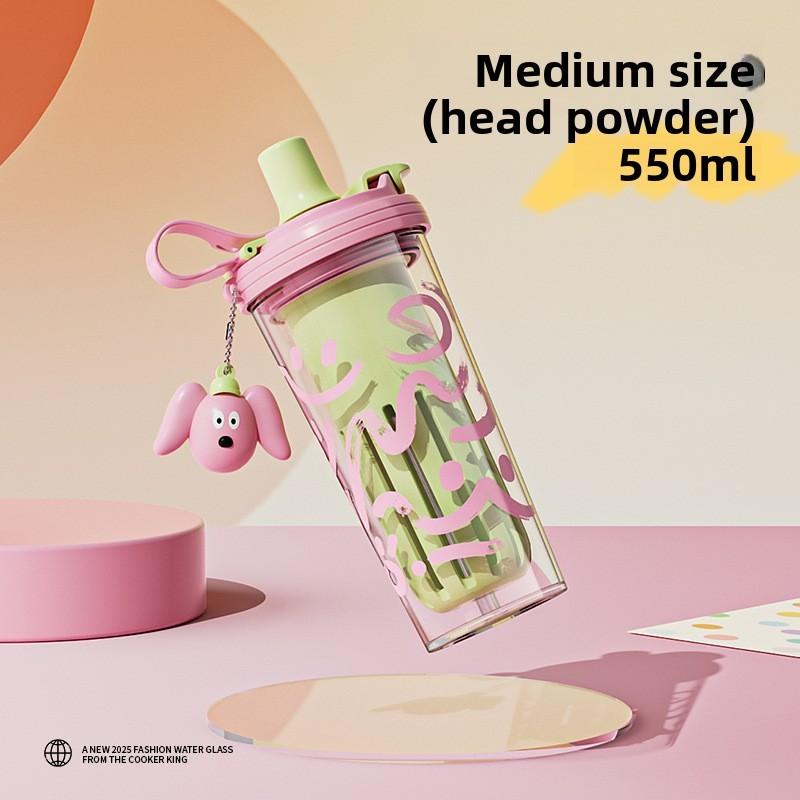 Pc Straw Water Bottle For Girls With Double Drink Design Perfect For Summer Use