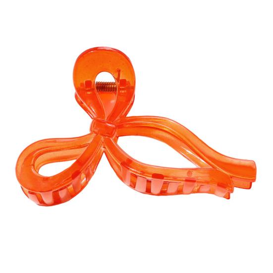 Hair Claw Transparent Bowknot Shape Anti-slip Teeth Hair Claw Lightweight Back Head Hair Clip Versatile Hair Accessory