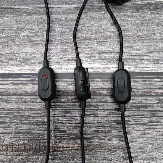 Headphone Cable with Mute 2m Volume Control Audio Cable for Logitech GPRO X G233 G433 Multi-Device Aux Cord for Gaming PC