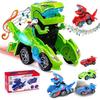 Elektrisches Dinosaurier-Transformationsauto mit LED-Lichtern und Soundeffekten