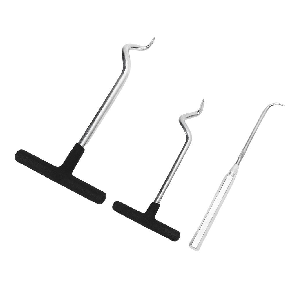 3 Pcs Heavy Duty O Ring Rubber Seal Puller Pick Tool Set Metal Universal Fit Oil Seal Puller for