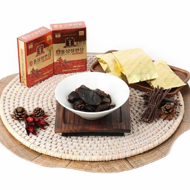 Korean red ginseng roots pieces with syrup 20 g x 10 pcs.