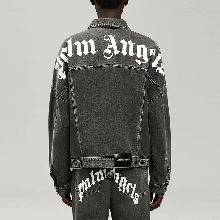 Palm Angels Logo-print Denim Jacket PMYE006C99DEN0011001