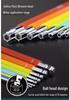 A Industrial S2 Alloy Steel 9-Piece Colored Torx Hex Key Set LA319103
