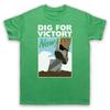 Dig For Victory Now World War 2 Slogan Retro Poster Mens And Womens T-Shirt