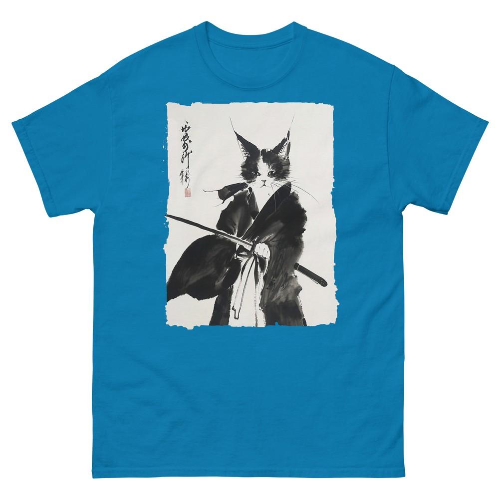 Samurai Cat Vintage UkiyoE Warrior Art Graphic Cat Art TShirt