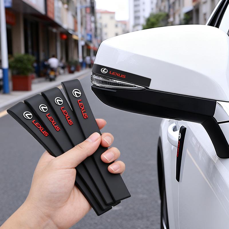 6Pcs Car Anticollision Rubber Strip Door Anti Scratch Stickers For Lexus F-SPORT ES RX NX LS UX LM LX GX LC RZ IS CT GS RC HS SC
