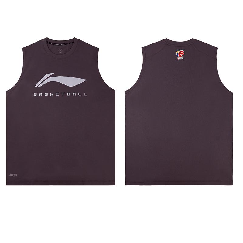 Li Ning Sports Vest Summer Basketball Fitness Running Marathon Training American Ice Silk Sleeveless T-Shirt Unisex Tops AVSV197-3