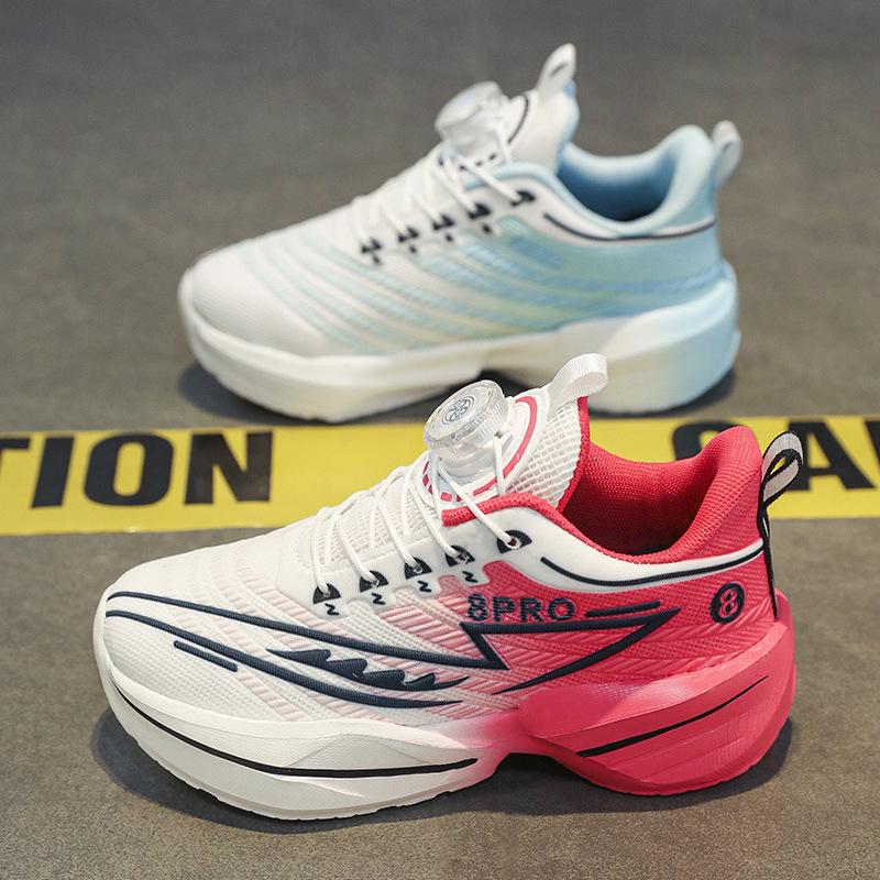 

Elementary school physical education class running shoes Red Rabbit children s sports shoes 2025 spring new soft-soled mesh rotating button 31