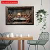 2d Flat 30*20cm, Spirituality-themed Wooden Ornament, Beautifully Crafted The Last Supper Scene, for Home, Kitchen, Garden, Bedroom, Bar.