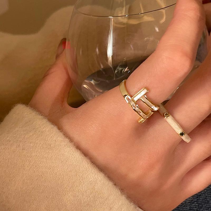 Ring Sophisticated Copper In Unique Geometric Form Ideal For Stylish Accessories Womens