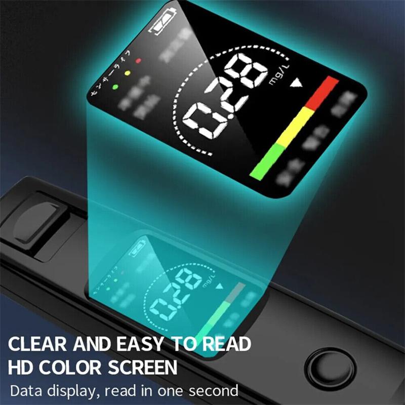 Alcohol Tester Professional High Sensitivity Breathalyzer Non-Contact Alcoholometer Type-C Charging Portable Breathalyzer