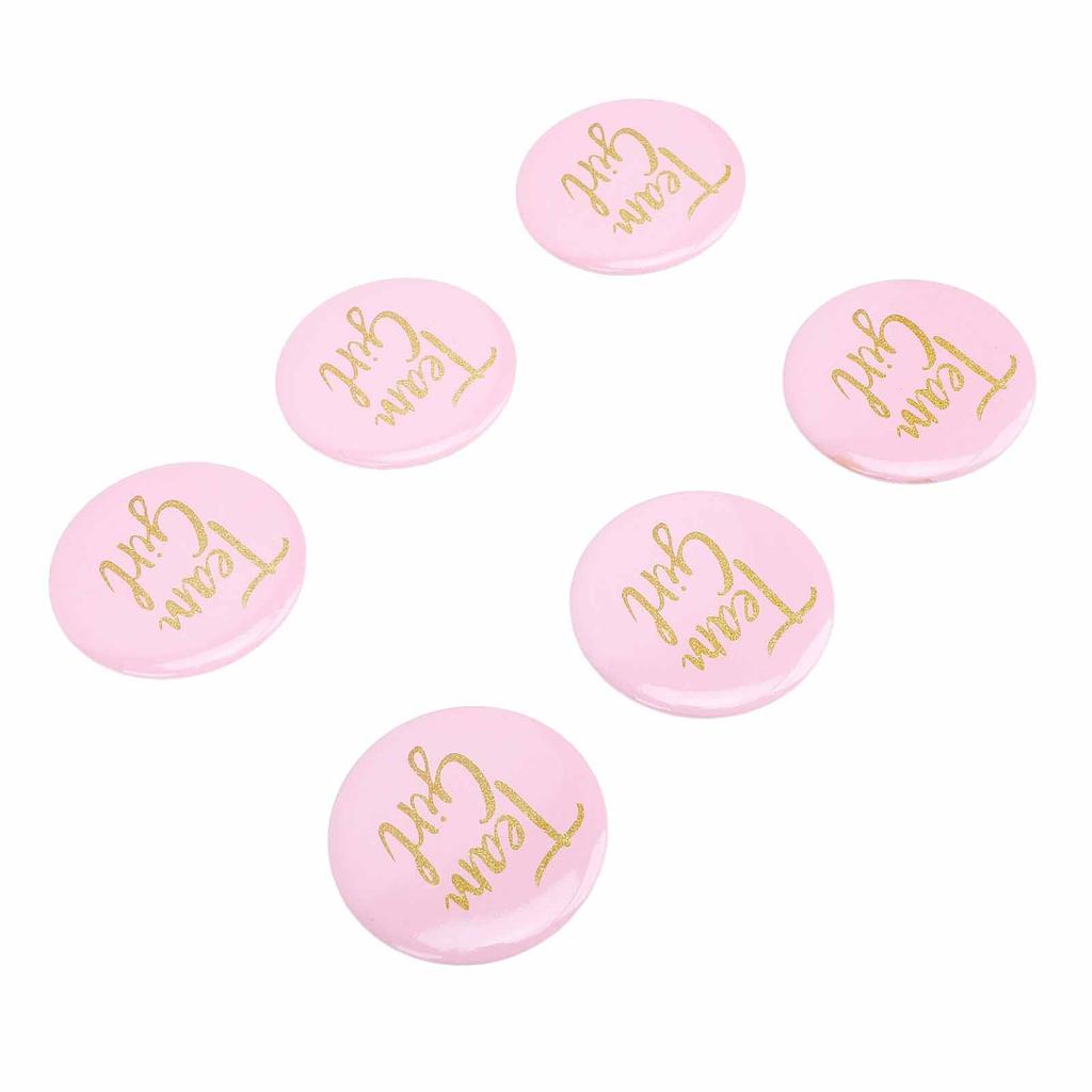 10Pcs Gender Reveal Button Pins Tinplate Baby Shower Party Favors Decoration Supplies