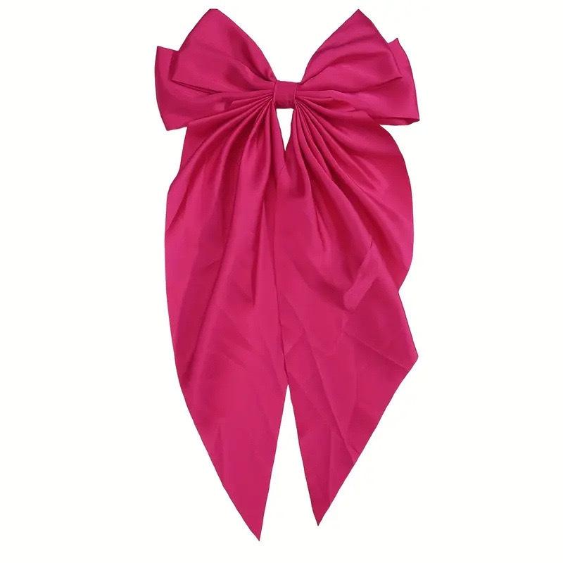 Red Bow Hair Clip Ribbon – European & American JK Style Duckbill & Spring Back Clip