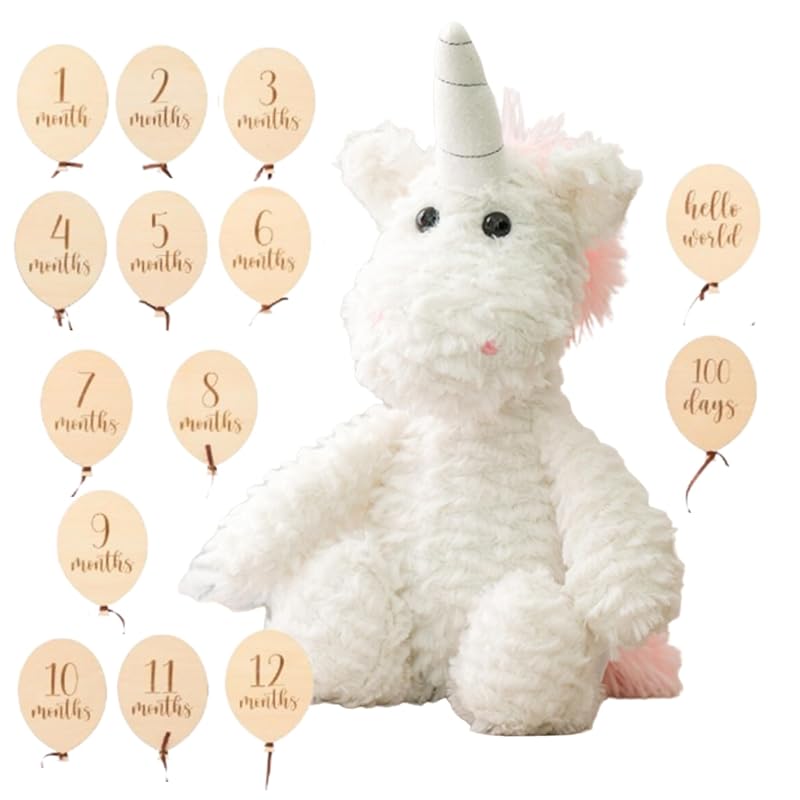 

MIHI stuffed toy wooden Monthly card (balloon type) Set [genuine product] Food Sanitation Act compliant products] animal animal Fluffy Fluffy toys