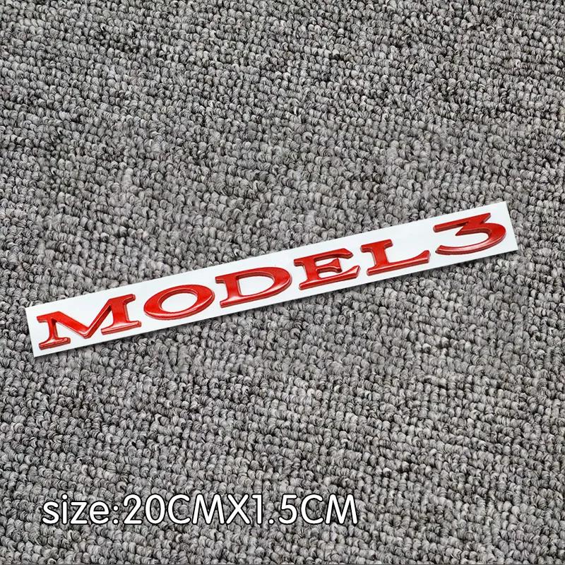 

3d ABS Chrome Red Black Logo Model 3 Y X S Emblem Letters Nameplate Car Trunk Badge Decal For Tesla Model3 XYS Model number labe